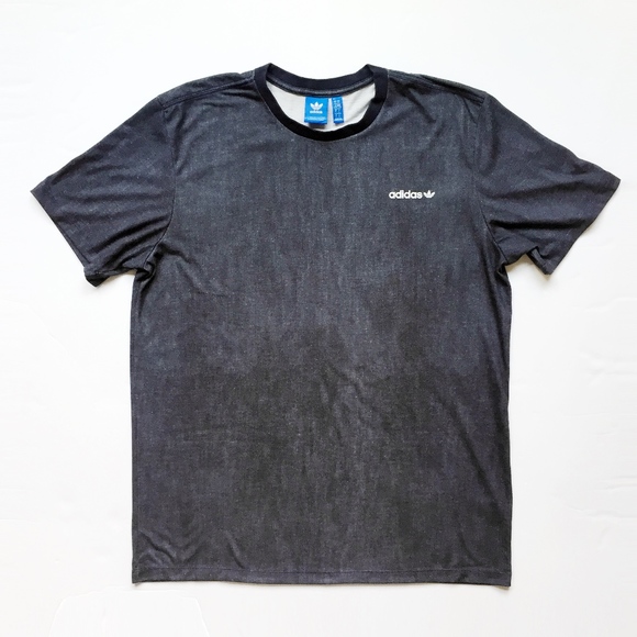 adidas Other - ADIDAS ORIGINALS trefoil denim jean t shirt tee l